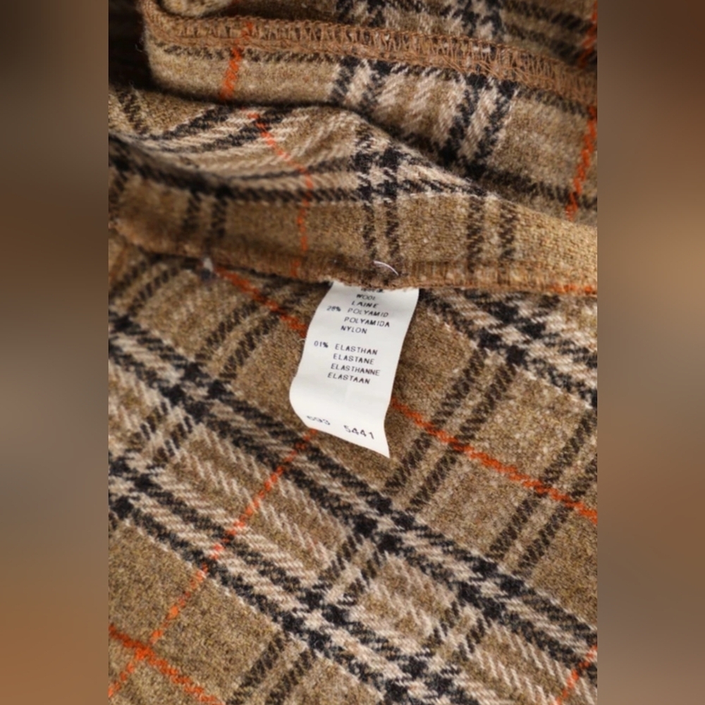Brown and Black Wool Mix Plaid Blazer, Size 38 - Picture 7 of 9